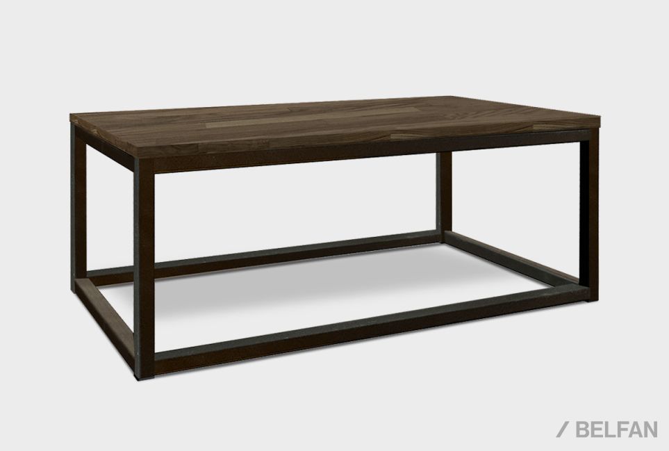 Стол журнальный "Арт" прямоугольный 259 массив дуба, металл 1