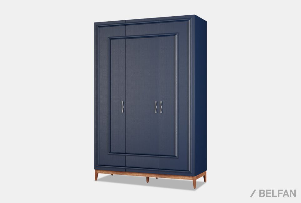 Шкаф 3-х дверный "Сакраменто" (с декором) массив и шпон дуба, МДФ 2