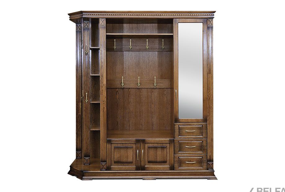 Шкаф комбинированный "Верди Люкс" 2 массив и шпон дуба 1