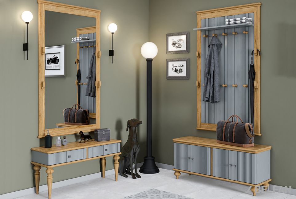 Зеркало настенное "Рандеву" 160 массив сосны 3