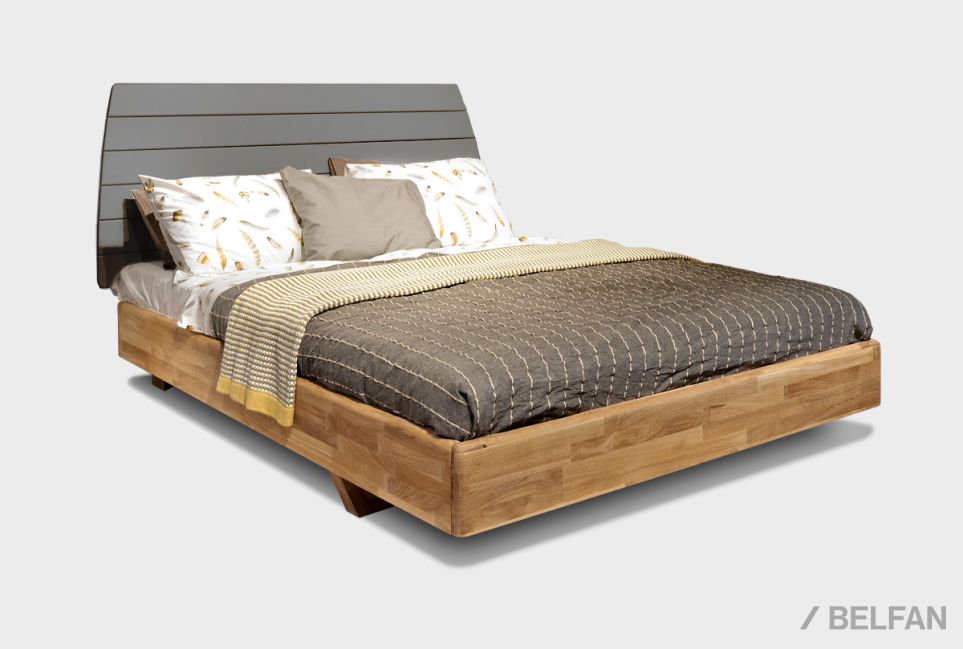 Кровать "Уоллстрит" (комбинированная) массив дуба, МДФ 1