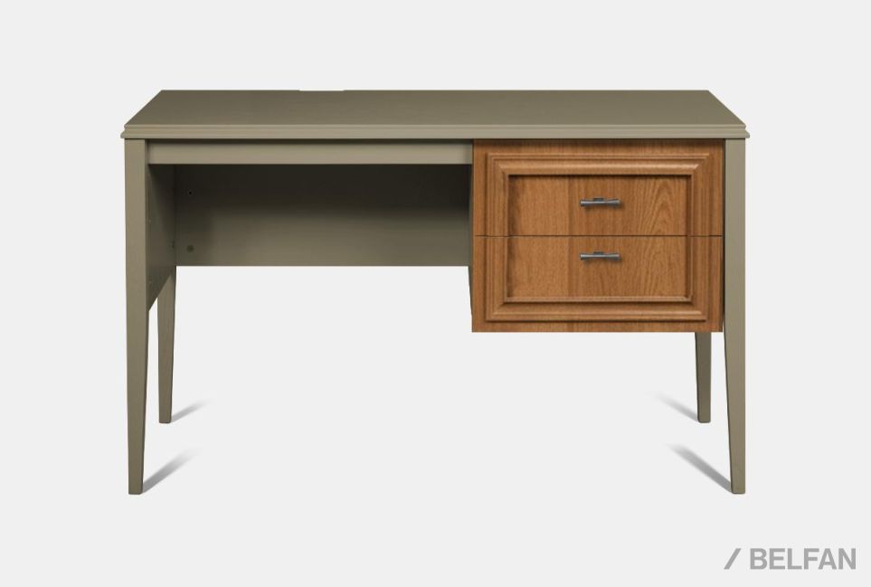 Стол письменный "Сакраменто" (1 тумба справа) массив и шпон дуба, МДФ 1