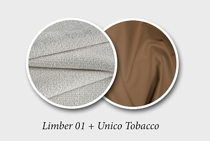 "Инфинити" диван модульный; нераскл.; 13+15; латунь; Limber 01+Unico Tobacco (БК)
