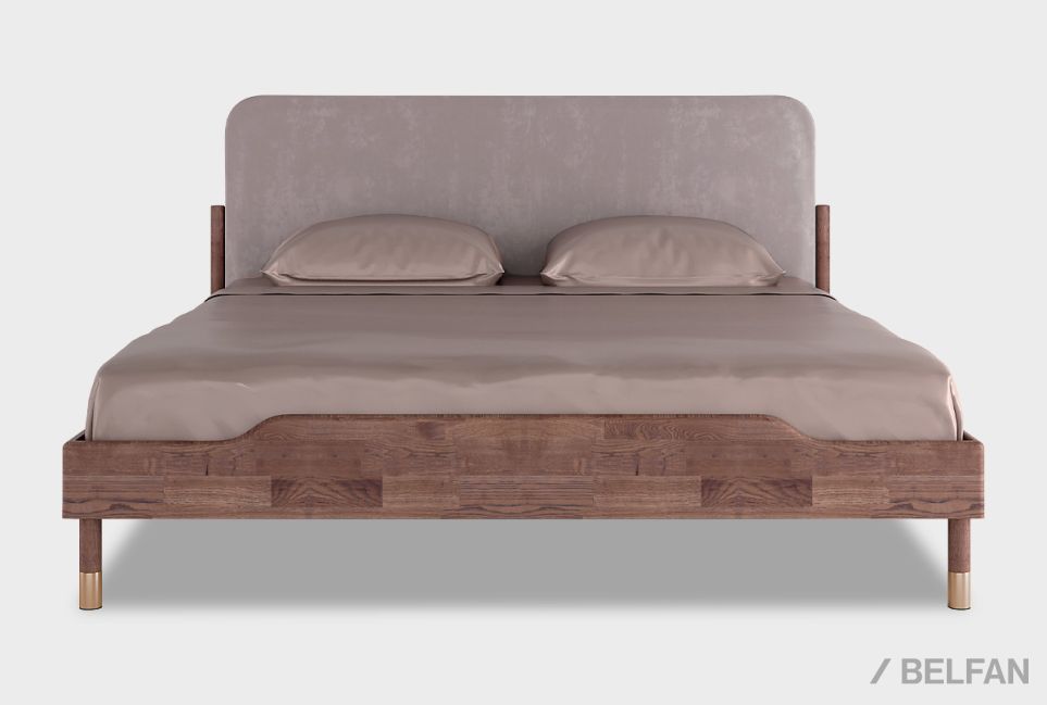 Кровать "Меридиан" (мягкое изголовье) массив дуба 3