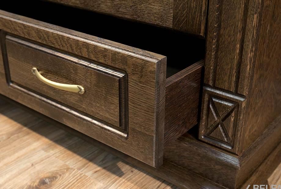 Стол письменный "Верди Люкс 7" массив и шпон дуба 3