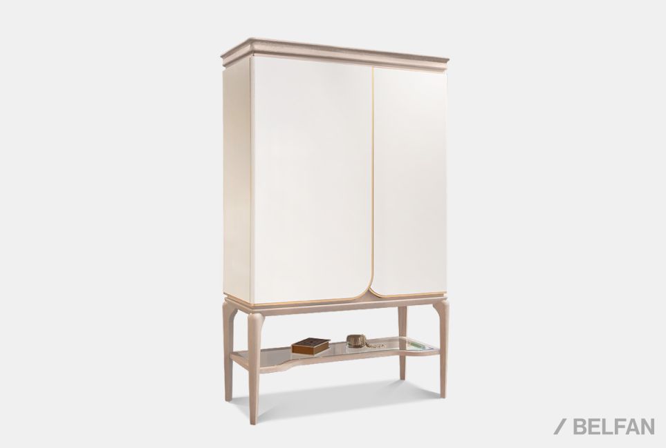 Тумба высокая "Алекса" массив и шпон дуба, МДФ 2