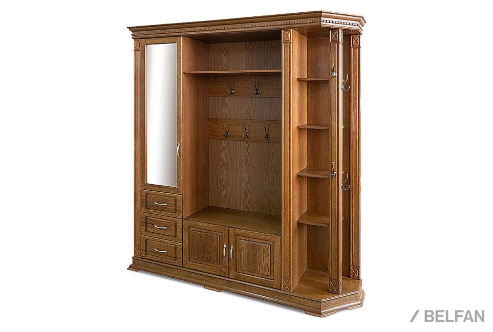 Шкаф комбинированный "Верди Люкс" 2 массив и шпон дуба 1