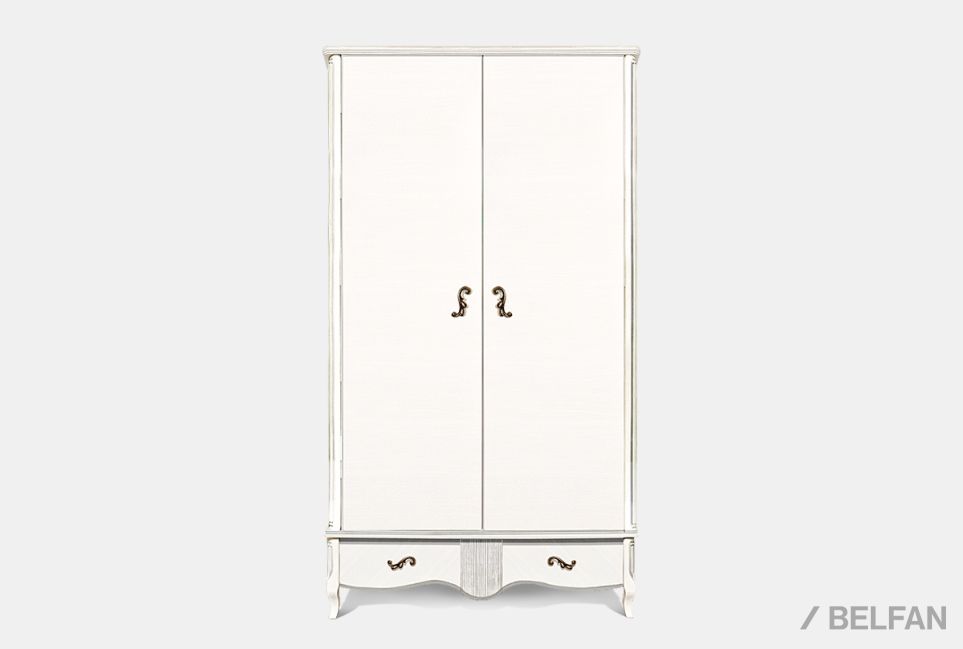 Шкаф для одежды "Катрин" 2-х дв. без зеркала массив и шпон дуба 1