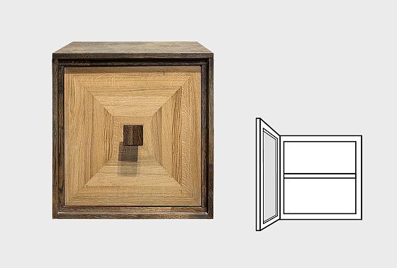 Модуль настенный "Cube Design" 1 массив и шпон дуба 6