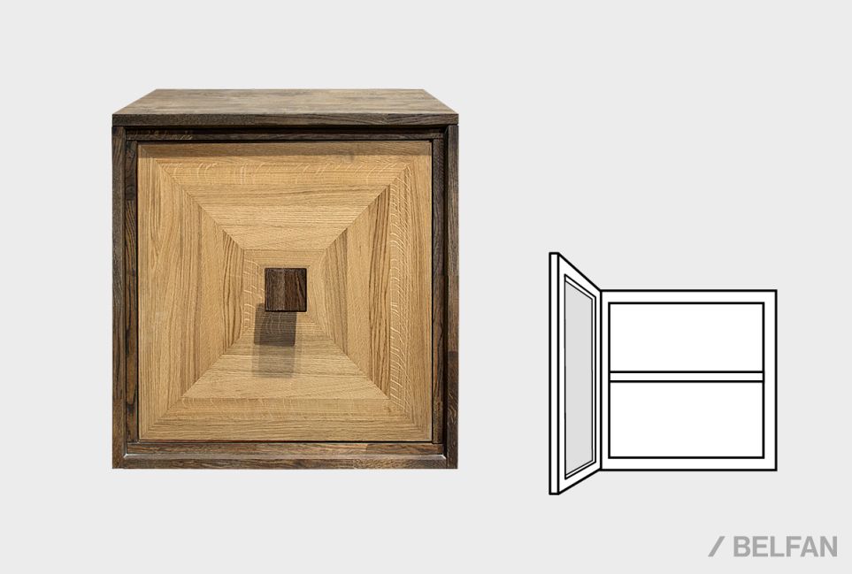 Модуль настенный "Cube Design" 1 массив и шпон дуба 1