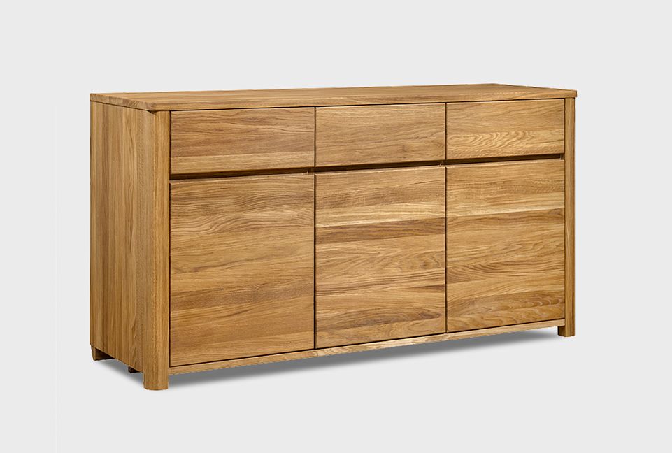 Тумба 3-х дверная "Норд"; 3 ящика, 3 двери; графит