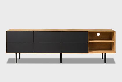 Тумба под ТВ высокая "Норман" 4 с нишей (правая)