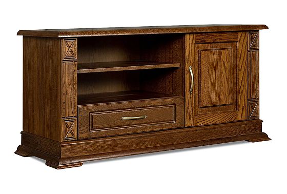 Тумба под ТВ "Верди Люкс ТВ4" массив и шпон дуба 2