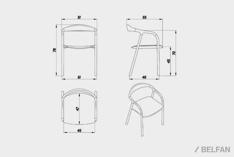 Стул "Лугано" с подлокотниками массив берёзы 11