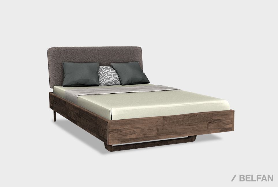 Кровать "Уоллстрит" (мягкое изголовье) массив дуба 1