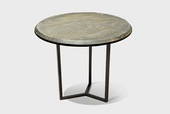 Стол журнальный "Арт" круглый 50 массив дуба, металл 2