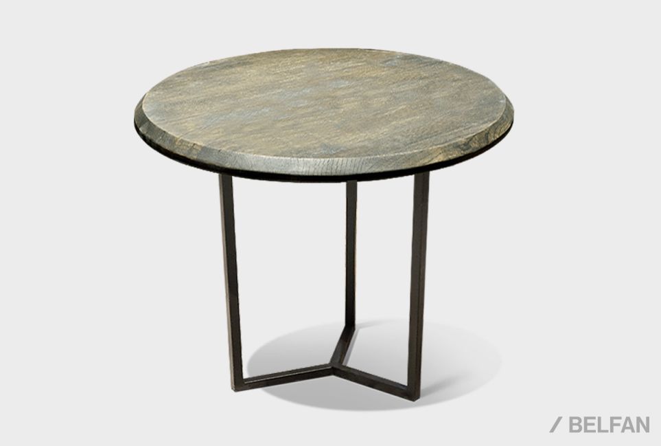 Стол журнальный "Арт" круглый 50 массив дуба, металл 1