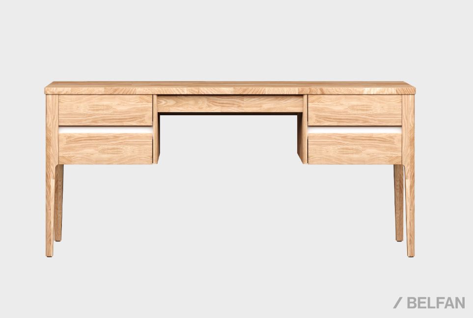 Стол письменный "Уоллстрит" (2 тумбы) массив дуба, МДФ 1