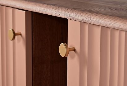 Тумба высокая "Меридиан"; *А-017.184; к-шоколадный дуб, ф-дымчатая роза