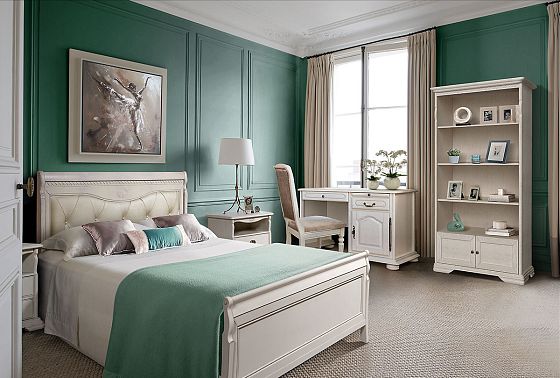 Кровать "Лика" (высокое изножье) массив и шпон дуба 8