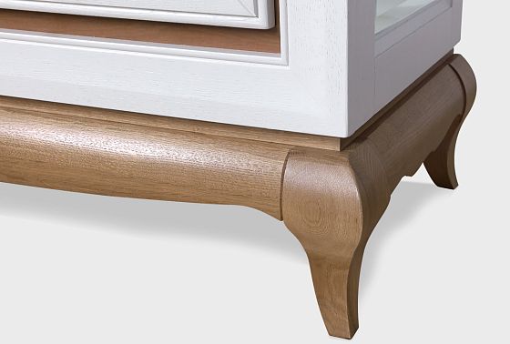 Шкаф с витриной 2-х дверный "Армония" массив и шпон дуба 8