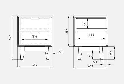 Тумба прикроватная "Ирвинг"