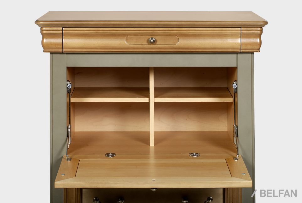 Тумба высокая "Оливия" массив и шпон ольхи 5