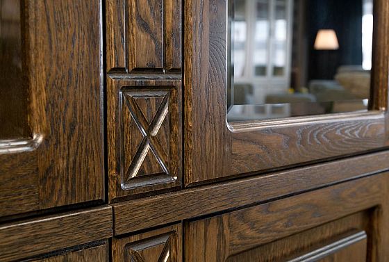 Набор мебели для библиотеки "Верди Люкс 4" массив и шпон дуба 4