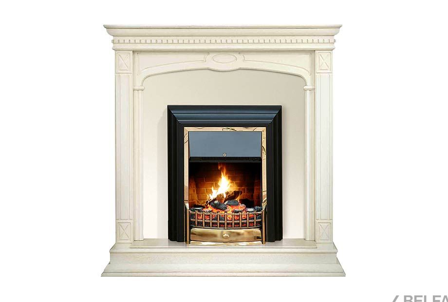 Подставка декоративная под камин "Верди Люкс 1" массив и шпон дуба 1