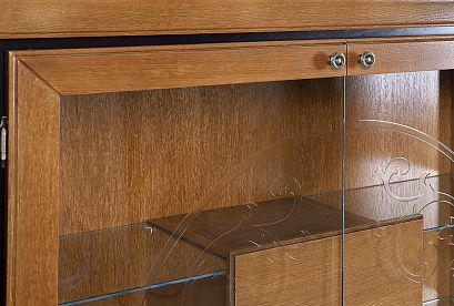 Тумба высокая "Соната" (стекло); *ММ-284-27; коньяк с тёмной патиной+горький шоколад