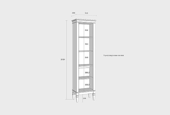 Стеллаж "Ольса-С" 100 массив сосны 5