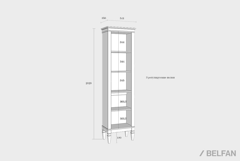 Стеллаж "Ольса-С" 100 массив сосны 4