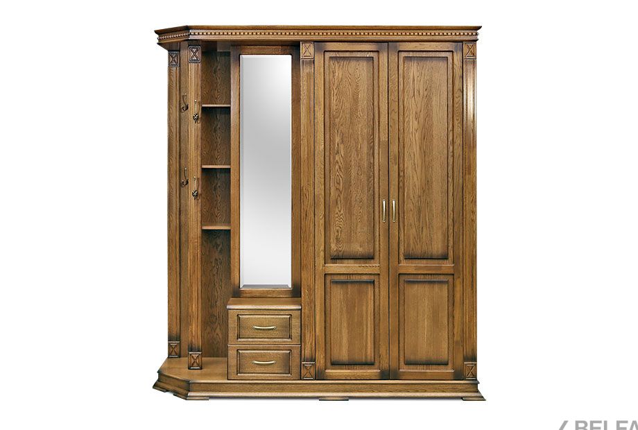 Шкаф комбинированный "Верди Люкс" 1 массив и шпон дуба 2