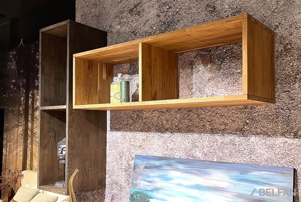 Полка настенная "Cube Design" 2 массив дуба 4