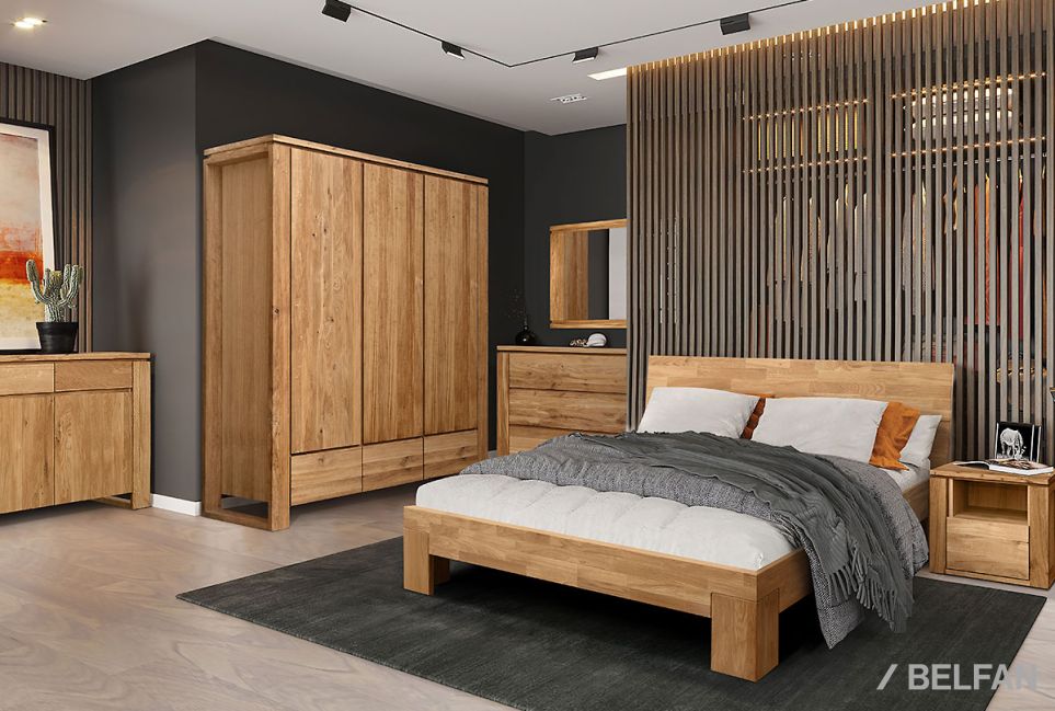 Зеркало настенное "Берген" массив и шпон дуба 5