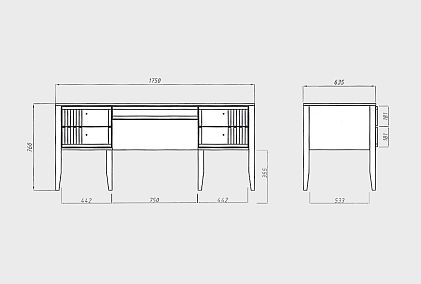 Стол письменный "Чикаго" (2 тумбы)