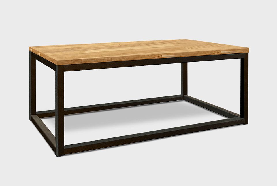 Стол журнальный "Арт" прямоугольный 259; графит, чёрный металл