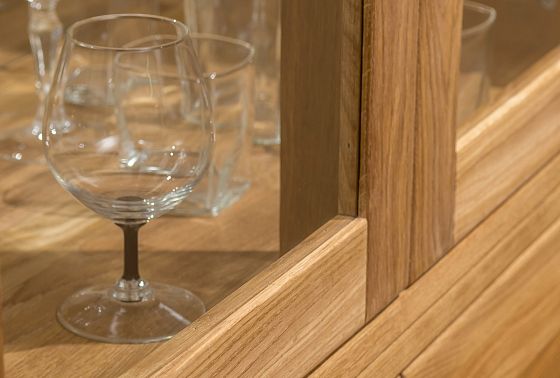 Шкаф комбинированный 2-х секционный "Норд" массив дуба 9