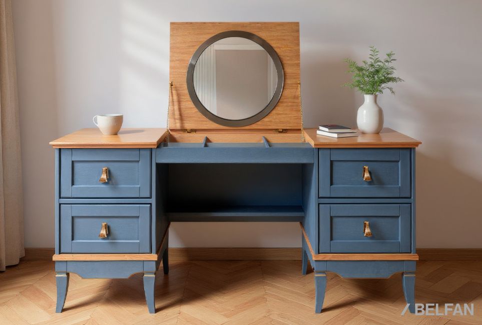 Стол туалетный "Стюарт" (2 тумбы) массив и шпон дуба 1