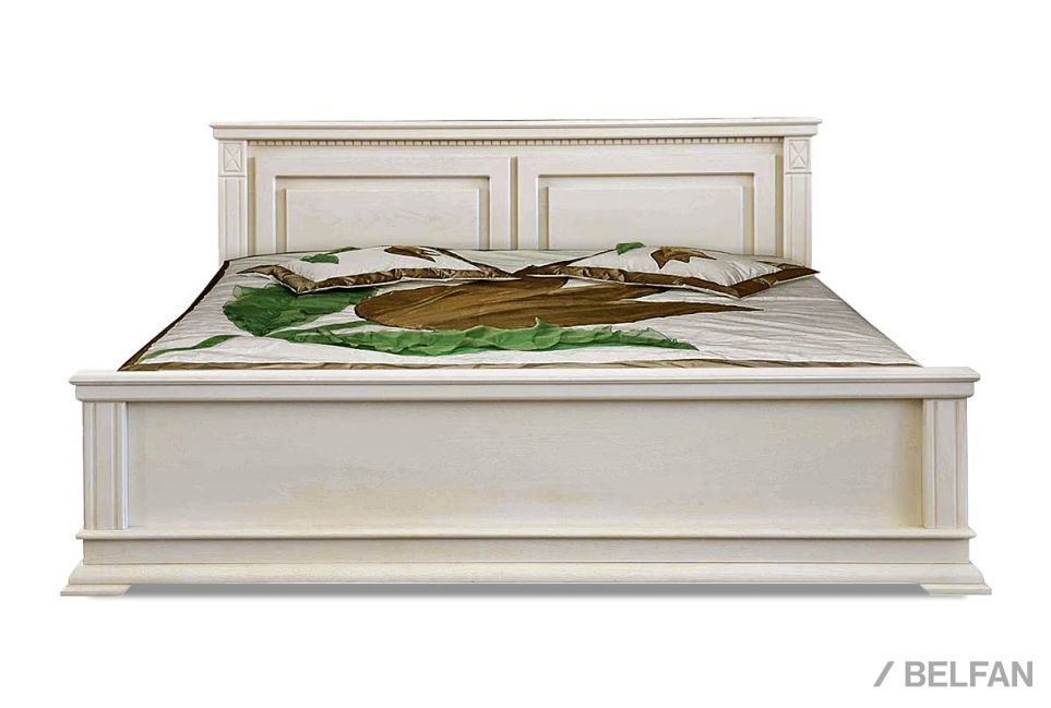 Кровать "Верди Люкс" (низкое изножье) массив и шпон дуба 1