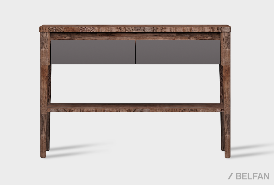 Стол-консоль "Уоллстрит" массив дуба, МДФ 1