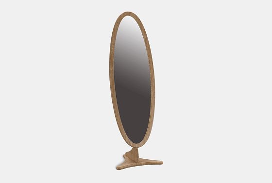 Зеркало напольное "Флерон" массив и шпон дуба 2