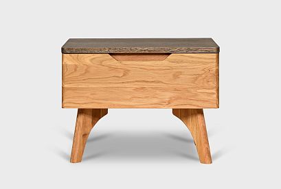 Тумба прикроватная "Элва" B-1; *ВМФ-1570; бейц-масло, графит