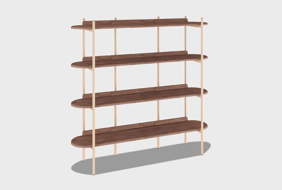 Стеллаж "Меридиан" 4; к-шоколадный дуб