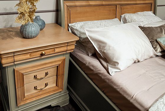 Кровать "Оливия" (низкое изножье) массив и шпон ольхи 7