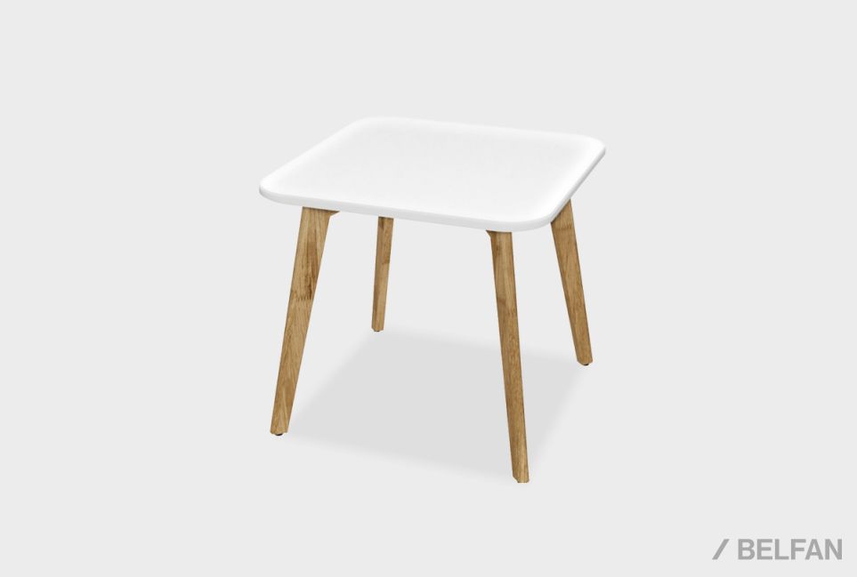 Стол журнальный "Уоллстрит" квадратный 262 массив дуба, МДФ 1