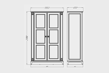Шкаф для одежды 2-х дверный "Бриансон"