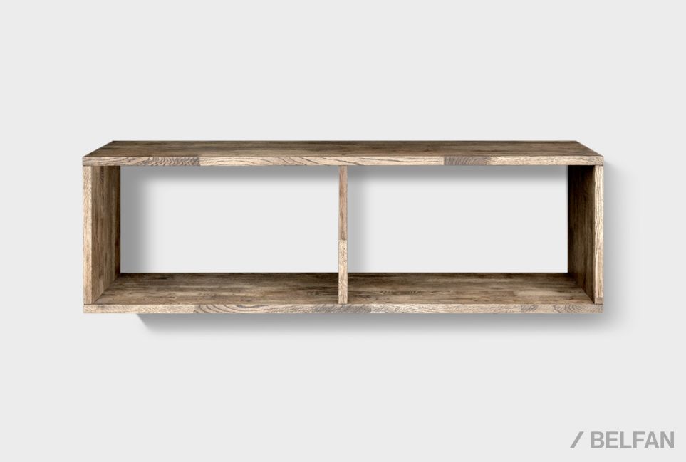 Полка настенная "Cube Design" 2 массив дуба 1