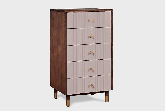 Комод "Меридиан" 5 (высокий) массив дуба, МДФ 7