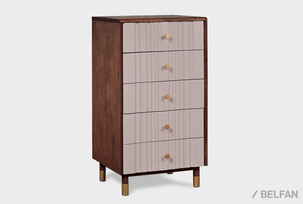 Комод "Меридиан" 5 (высокий) массив дуба, МДФ 1